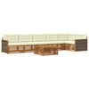 vidaXL Conjunto de Sof&aacute;s para Exterior 7 pcs Natural e Creme