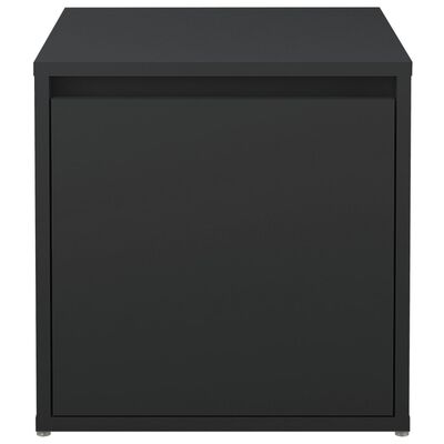 vidaXL Caixa com gaveta 40,5x40x40 cm derivados de madeira preto