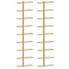 vidaXL Garrafeira de parede para 9 garrafas 2 pcs ferro dourado
