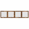 vidaXL Port&atilde;o de C&atilde;o com Suportes 4 pcs Carvalho Fumado 100 x 100 cm