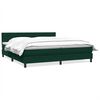 vidaXL Cama com molas colch&atilde;o 200x210 cm veludo verde-escuro