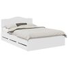 vidaXL Estrutura da Cama Branco 160 x 200 cm Madeira de Engenharia