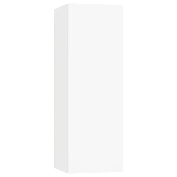 vidaXL 7 pcs conjunto de m&oacute;veis de TV derivados de madeira branco