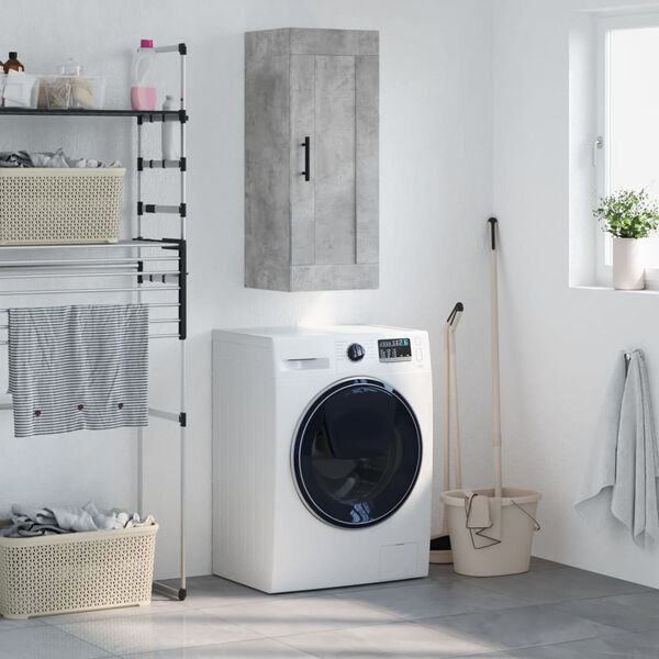 vidaXL Arm&aacute;rio de parede 34,5x34x90 cm derivados madeira cinza cimento