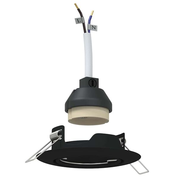 vidaXL Holofote 24 pcs Preto 9 x 9 x 2.5 cm Metal