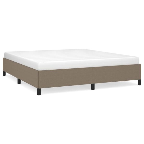 vidaXL Cama sem colch&atilde;o 180x200 cm tecido castanho-acinzentado