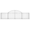 vidaXL Cestos gabião arqueados 30pcs 200x50x40/60 cm ferro galvanizado