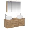 vidaXL Conjunto de M&oacute;veis para Banheiro 4 pcs Carvalho Arttisan