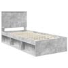 vidaXL Estrutura da Cama com cabeceira Cinza Concreto 75 x 190 cm