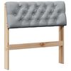 vidaXL Cabeceira estofada Cinzento-claro 75 cm