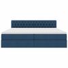 vidaXL Cama com arruma&ccedil;&atilde;o e colch&atilde;o com colch&atilde;o Azul 200 x 200 cm
