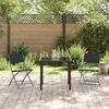 vidaXL Conjunto de Jantar para Jardim 3 pcs Preto A&ccedil;o revestido a p&oacute;