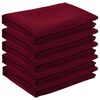 vidaXL Toalha de Mesa 5 unid. Redondo Vinho Vermelho &Oslash; 140 cm