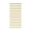 vidaXL Creme Plissada Cega 60x150 cm Largura Tecido 59,4 cm Poli&eacute;ster