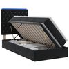 vidaXL Cama de Armazenamento LED com Colch&atilde;o Preto 90 x 200 cm Veludo