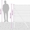 vidaXL Poste de Cerca Prateado 50 x 1,4 m (malha de 36 mm) A&ccedil;o