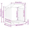vidaXL Rack de lenha tampa de chuva 100,5x80,5x110,5cm a&ccedil;o galvanizado