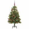 vidaXL Árvore de Natal Artificial Articulada com Cones Verde 150 cm