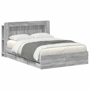 vidaXL Estrutura de Cama com Armazenamento Sonoma cinzento