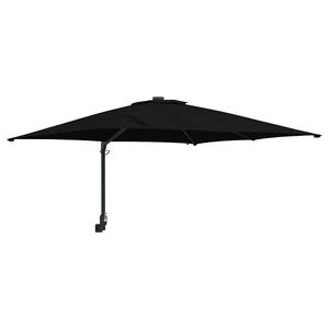 vidaXL Guarda-sol de Jardim Preto 248,5 x 247,5 x 160 cm