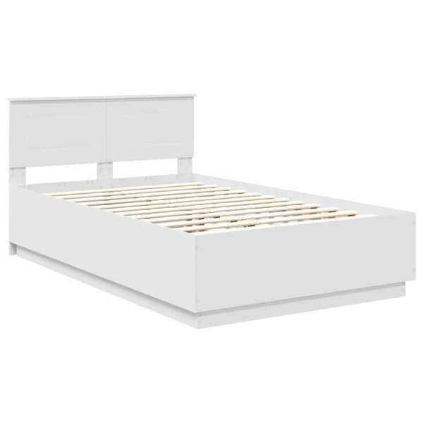 vidaXL Estrutura da Cama Branco 135 x 190 cm Derivados de Madeira