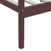 vidaXL Estrutura de cama 90x200 cm pinho maci&ccedil;o castanho-escuro