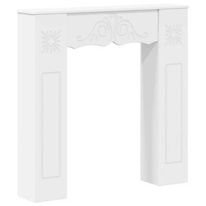 vidaXL Moldura de Lareira Branco 102 x 20 x 102 cm
