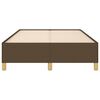 vidaXL Estrutura de cama sem colch&atilde;o 120x200 cm tecido castanho-escuro