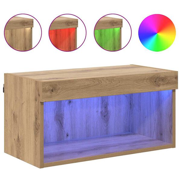 vidaXL Gabinete para TV Carvalho Artesanal 60 x 30 x 30 cm