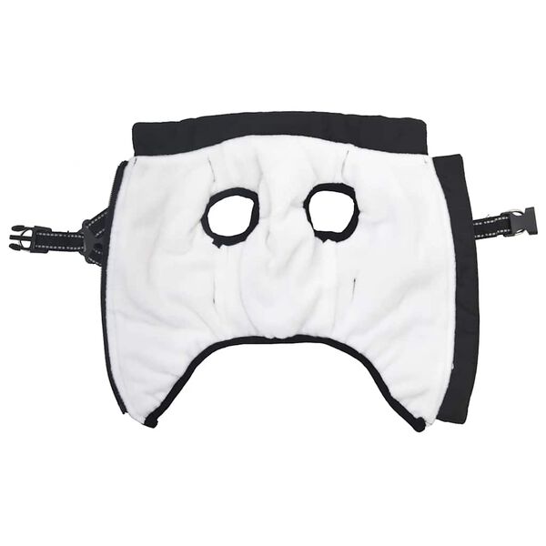 vidaXL casaco para c&atilde;es com arn&ecirc;s imperme&aacute;vel reflexivo preto L28