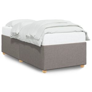 vidaXL Estrutura de cama sem colch&atilde;o 90x190 cm tecido cinzento