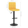 vidaXL Bancos de bar 2 pcs tecido amarelo mostarda