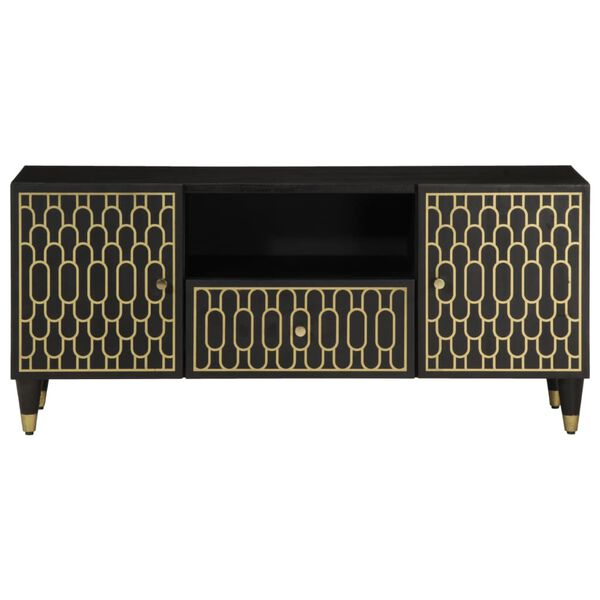 vidaXL M&oacute;vel de TV 105x33x46 cm madeira de mangueira maci&ccedil;a