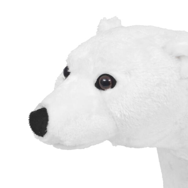 vidaXL Brinquedo de montar urso polar peluche branco XXL
