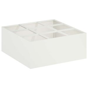 vidaXL Vaso de Jardim Branco 100 x 100 x 20 cm A&ccedil;o laminado a frio