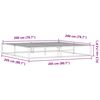 vidaXL Estrutura de cama sem colchão branco 200x200 cm metal