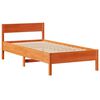 vidaXL Cama c/ estante sem colch&atilde;o 100x200cm pinho maci&ccedil;o castanho-mel