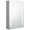 vidaXL Arm&aacute;rio espelhado casa de banho LED 50x13x70cm cinzento cimento