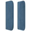 vidaXL Cabeceira de cama c/ abas veludo 103x16x78/88cm azul-escuro