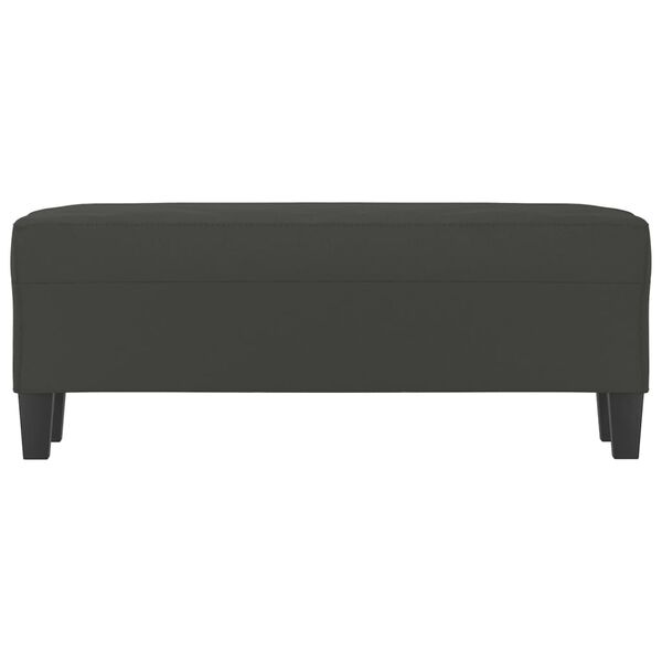 vidaXL Banco 100x35x41 cm tecido de microfibra cinzento-escuro