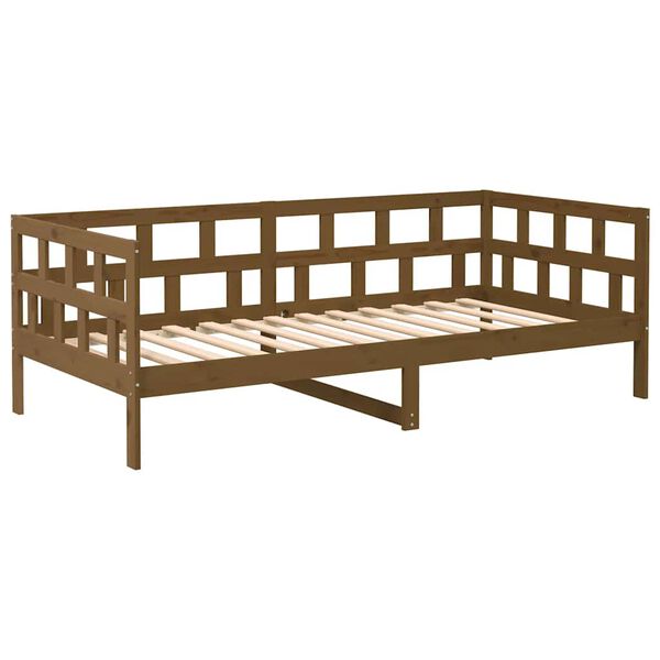 vidaXL Sof&aacute;-cama 80x200 cm madeira de pinho maci&ccedil;a castanho-mel