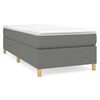 vidaXL Estrutura de cama com molas 90x200 cm tecido cinzento-escuro