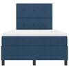 vidaXL Cama Box com colch&atilde;o com cabeceira Azul 120 x 200 cm tecido