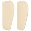 vidaXL Cabeceira de cama c/ abas tecido 163x23x78/88 cm creme