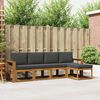 vidaXL Conjunto de Sof&aacute;s para Exterior 5 pcs Natural e Antracite