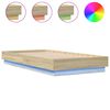 vidaXL Estrutura de cama com luzes LED 90x190 cm carvalho sonoma