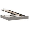vidaXL Cama com Armazenamento Cinzento-acastanhado 200 x 200 cm tecido