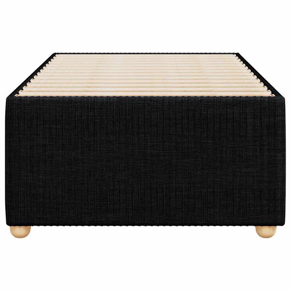 vidaXL Estrutura de cama de solteiro tecido preto