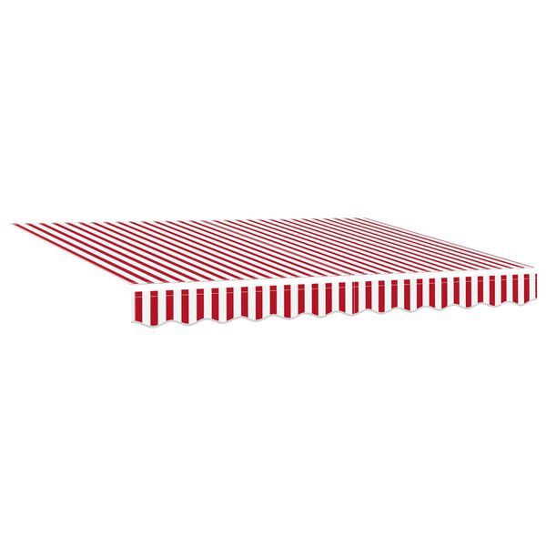 vidaXL Toldo Retr&aacute;til Vermelho e Branco 300 x 250 cm