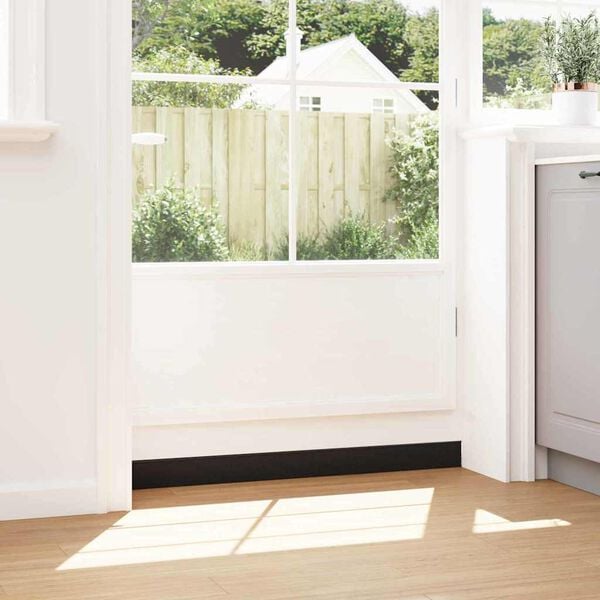 vidaXL Selos de Escovas para Porta com Parafuso 6 pcs Preto 100 cm